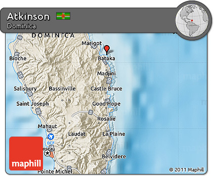 Shaded Relief Map of Atkinson