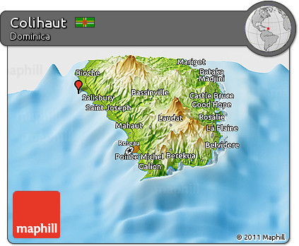 Physical Panoramic Map of Colihaut