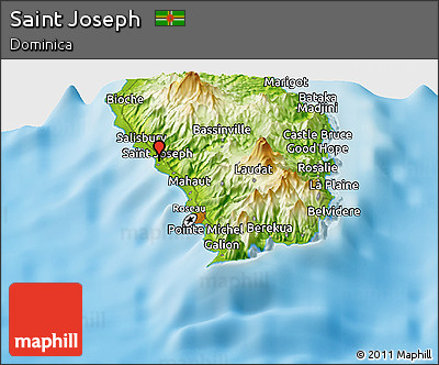 Physical Panoramic Map of Saint Joseph