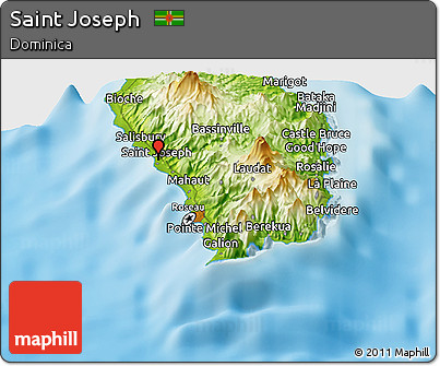 Physical Panoramic Map of Saint Joseph