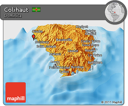 Political Panoramic Map of Colihaut