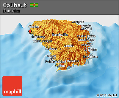Political Panoramic Map of Colihaut