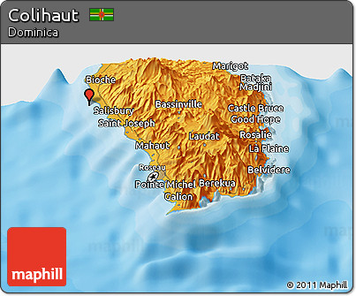 Political Panoramic Map of Colihaut