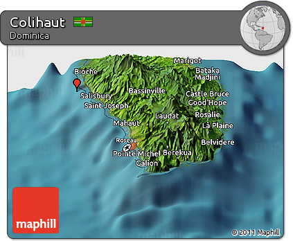 Satellite Panoramic Map of Colihaut