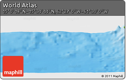 Physical Panoramic Map of the Area around 15° 17' 31" N, 61° 58' 30" W