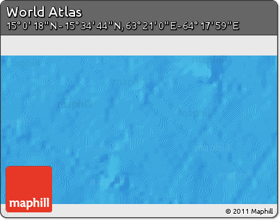 Physical 3D Map of the Area around 15° 17' 31" N, 63° 49' 30" E