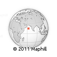 Outline Map of the Area around 15° 17' 31" N, 63° 49' 30" E, rectangular outline