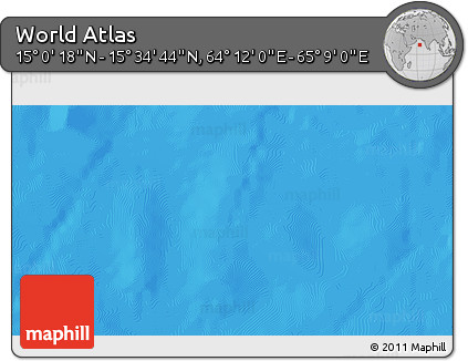 Physical 3D Map of the Area around 15° 17' 31" N, 64° 40' 30" E