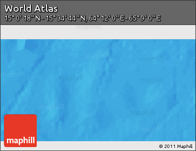 Physical 3D Map of the Area around 15° 17' 31" N, 64° 40' 30" E