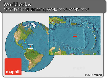 Satellite Location Map of the Area around 15° 17' 31" N, 66° 13' 29" W