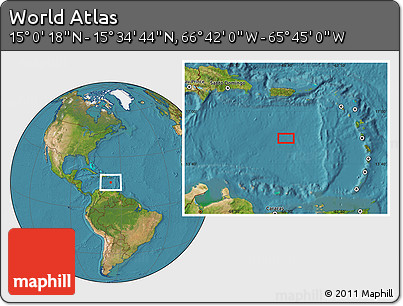 Satellite Location Map of the Area around 15° 17' 31" N, 66° 13' 29" W