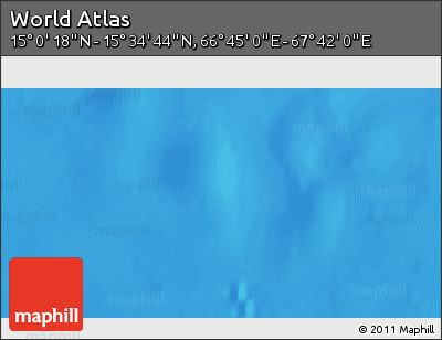 Physical 3D Map of the Area around 15° 17' 31" N, 67° 13' 29" E