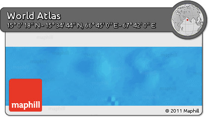 Physical Panoramic Map of the Area around 15° 17' 31" N, 67° 13' 29" E