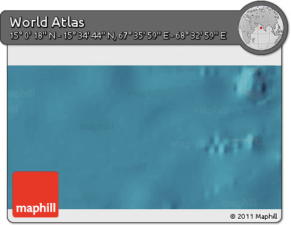 Satellite 3D Map of the Area around 15° 17' 31" N, 68° 4' 29" E