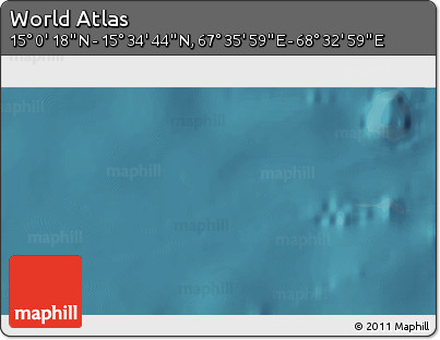 Satellite 3D Map of the Area around 15° 17' 31" N, 68° 4' 29" E