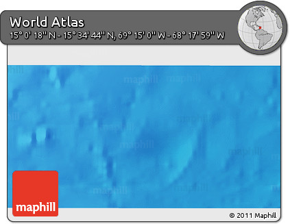 Physical 3D Map of the Area around 15° 17' 31" N, 68° 46' 30" W