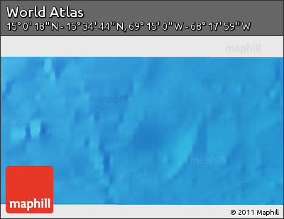 Physical 3D Map of the Area around 15° 17' 31" N, 68° 46' 30" W
