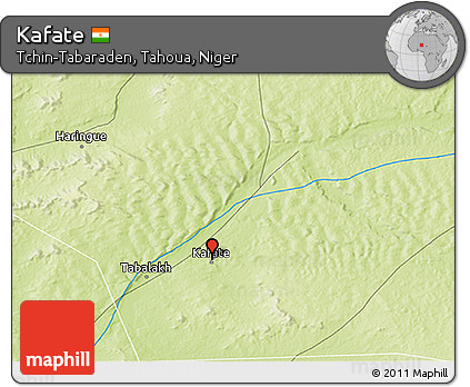 Physical 3D Map of Kafate