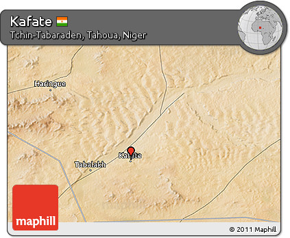 Satellite 3D Map of Kafate