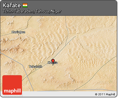 Satellite 3D Map of Kafate