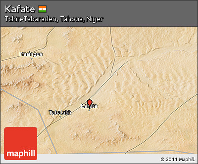 Satellite 3D Map of Kafate