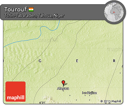 Physical Map of Tourouf