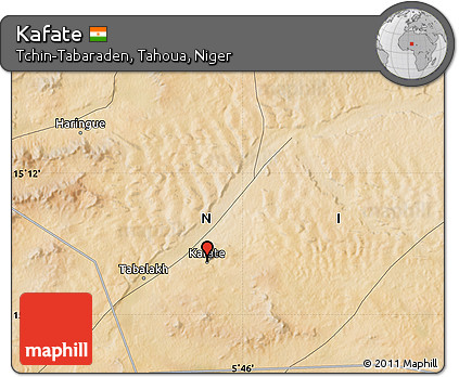 Satellite Map of Kafate