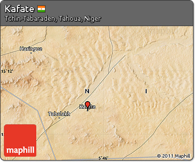 Satellite Map of Kafate