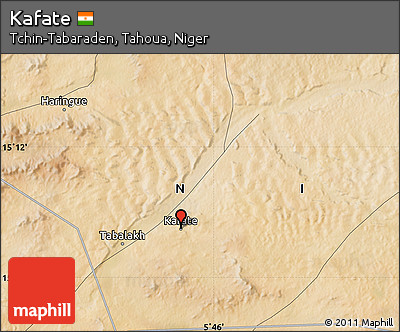 Satellite Map of Kafate
