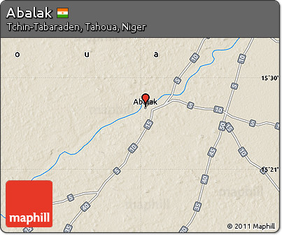 Shaded Relief Map of Abalak