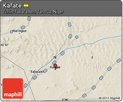Shaded Relief Map of Kafate