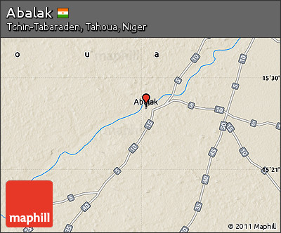 Shaded Relief Map of Abalak