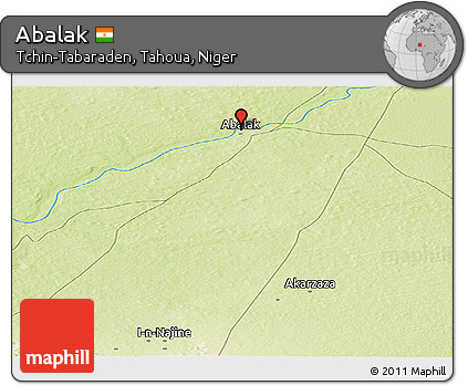 Physical Panoramic Map of Abalak