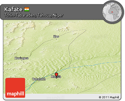 Physical Panoramic Map of Kafate