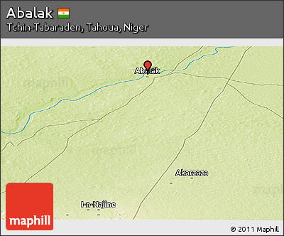 Physical Panoramic Map of Abalak