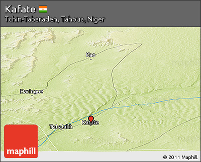Physical Panoramic Map of Kafate