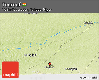 Physical Panoramic Map of Tourouf