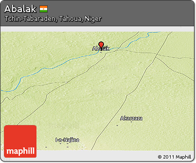Physical Panoramic Map of Abalak
