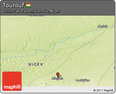 Physical Panoramic Map of Tourouf