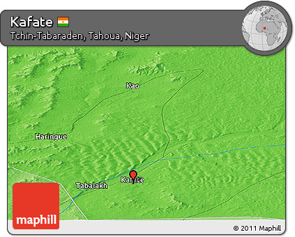 Political Panoramic Map of Kafate