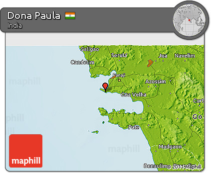 Physical 3D Map of Dona Paula
