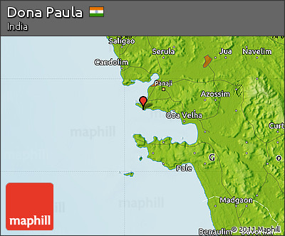 Physical Map of Dona Paula