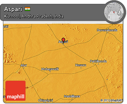 Political 3D Map of Aspari