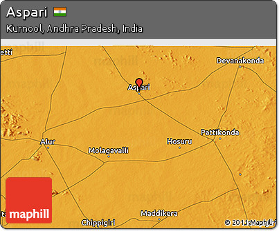 Political 3D Map of Aspari
