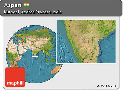 Satellite Location Map of Aspari