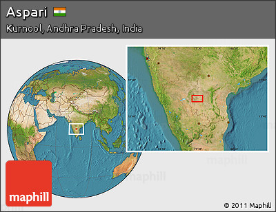 Satellite Location Map of Aspari