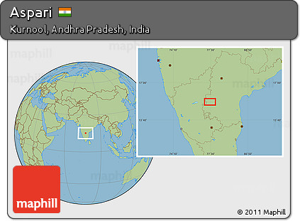 Savanna Style Location Map of Aspari