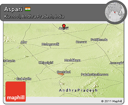 Physical Panoramic Map of Aspari