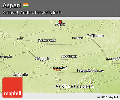 Physical Panoramic Map of Aspari