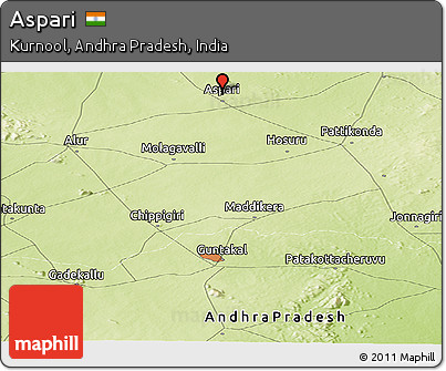 Physical Panoramic Map of Aspari